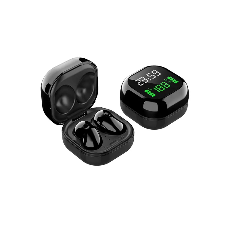 Amazon üst satıcı S6 artı TWS 5.1 kablosuz kulaklık LED renkli ekran güç göstergesi Stereo Mini düğme kulaklık
