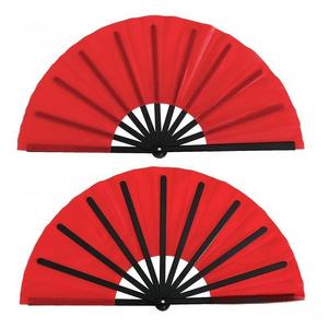 Vente en gros de ventilateurs à main en plastique personnalisés de 13 pouces, 100 % polyester, blancs pour sublimation, bricolage, ventilateur pliable - Product Image 5