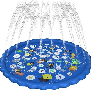 Spray Water <b>Play</b> Mat 1.7M Dark Blue Alphabet Animal Design Outdoor Summer Fun For Kids <b>5</b>-7 Years Unisex - Product Image 5