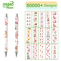 Autocollants UV DTF OSMO Tendance : Plus de 5000 designs, adorables éléphants arc-en-ciel, enveloppeurs de stylos, préférés des enfants, petits décalcomanies de transfert UV