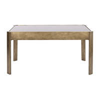TABLE BASSE EN MÉTAL CRISTAL 102 (Large) 62 (Profonde) 53 (Haute) DORÉ
