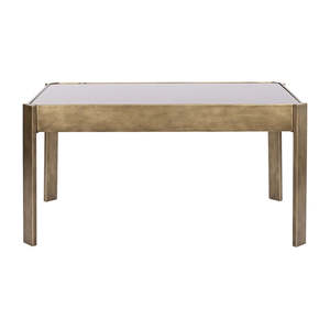 Mesa de Centro de Metal Cristal, 102x62x53 cm, Dorada - Product Image 1