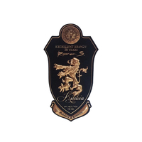 Plaque d'étiquette vintage en métal autocollant adhésif imperméable écologique pour bouteilles de vin et artisanat