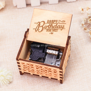 Custom Xinyue CE certificata noi mercati in legno musica regalo scatola suona canzone di buon compleanno per le scatole di legno artigianato segni muro - Product Image 2