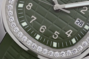 ZF นาฬิกาควอตซ์สำหรับผู้หญิงสายรัดข้อมือยางสีเขียว5267การเคลื่อนไหวของ250SC - Product Image 5