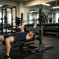 Équipement de fitness en gros : Rack à squats personnalisé avec banc de compétition