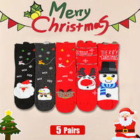 Chaussettes de Noël en tricot respirantes mi-mollet pour l'hiver, vente en gros, motifs Père Noël, Bonhomme de neige, Renne, cadeau de fête original, usage quotidien
