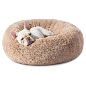 Cama para Perros Personalizada Calmante, Tamaño Grande, Forma de Donut, Lavable, Antideslizante, Cama para Gatos, Felpa Suave, Piel Sintética, Ecológica, Clásica - Product Image 6