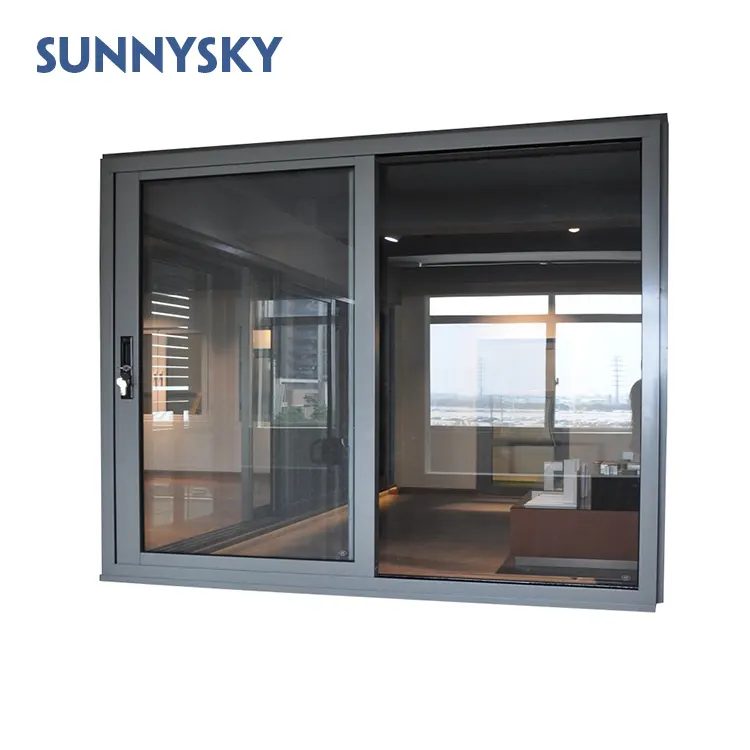 Sunnysky Ontwerp Raam Fabrikant Aluminium Huis Glijdende Glazen Ramen