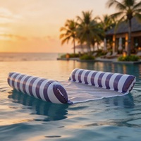 Lit d'eau gonflable portable double en PVC, hamac flottant pour piscine et plage