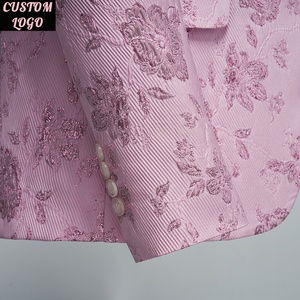 6XL Nam Phù Hợp Với Biểu Tượng Tùy Chỉnh 2 Mảnh Homme Blazer Jacquard Dệt Đám Cưới Sang Trọng Prom Phù Hợp Với Cho Nam Giới Cộng Với Kích Thước - Product Image 4