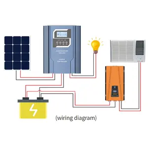 Pengisi daya tenaga surya, Inverter Rumah tenaga surya 12v 24v 48v 40A 60A 80A 100A dengan wifi Mppt pengisian daya surya
