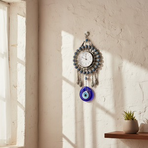 ORNEMENT MURAL EN VERRE EVIL EYES 12X30 cm Horloges murales uniques et élégantes - Product Image 3