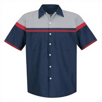 Chemise de travail en coton personnalisée pour homme, à manches courtes, uniforme industriel avec traitement anti-rétrécissement, vêtements de travail pour atelier de réparation automobile, OEM