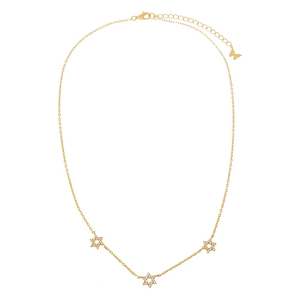 LYBURCHI in argento Sterling 925 placcato in oro 18K 2025 simbolo gioiello di tendenza <span class=keywords><strong>Hamsa</strong></span> stella di David Chai CZ collana con ciondolo - Product Image 2