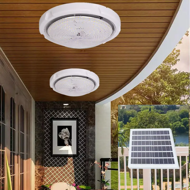 Luz de techo solar de 200W IP65, luz de techo Led impermeable, lámpara de luz solar para casa para interiores