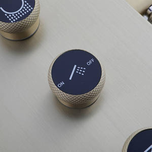 Cascade Round Top Spray En Acier Inoxydable En Laiton Bobine Système <span class=keywords><strong>De</strong></span> <span class=keywords><strong>Douche</strong></span> <span class=keywords><strong>De</strong></span> Pluie Clé <span class=keywords><strong>De</strong></span> Piano Brossé Or Led Ensemble <span class=keywords><strong>De</strong></span> <span class=keywords><strong>Douche</strong></span> - Product Image 5