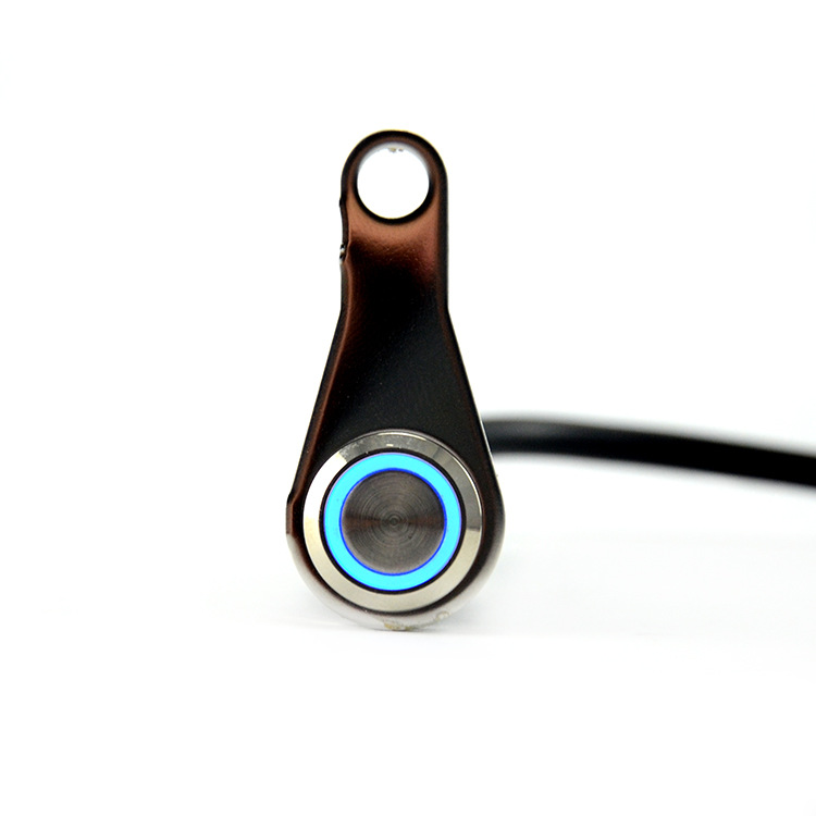 Универсальный переключатель из нержавеющей стали для мотоцикла с выключателем света на руль переключатель для электрического скутера светодиодная кнопка переключения фары