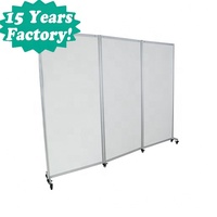 Stand d'exposition portable, cloisons temporaires, panneaux d'affichage artistique avec roulettes, PVC/aluminium, 3M*3M*2.5M