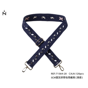 Cinghia in tessuto da 5 cm, rotonda, blu navy, per borsa a mano - Product Image 3