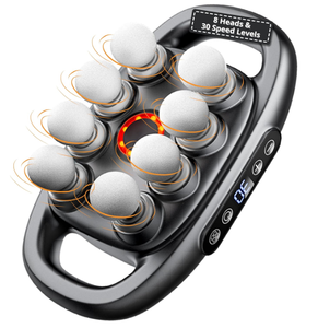 Massagepistole mit 8 Köpfen für Tiefengewebsmassage, Nacken-, Schulter- und Rückenmassagegerät, elektrisches Nackenmassagegerät zur Muskelregeneration, leise und tragbar - Product Image 1