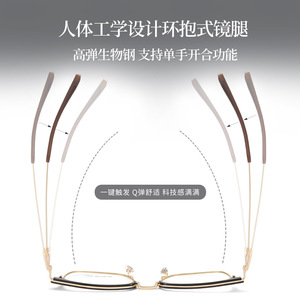 Lunettes de vue demi-cerclées style œil de chat Voss 71037 52-19-150, verres en résine antireflet, unisexe, origine Danyang - Product Image 3