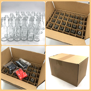 Bouteilles de sauce piquante en <span class=keywords><strong>verre</strong></span> vides de 5 oz <span class=keywords><strong>pour</strong></span> assaisonnements, type Tabasco, avec bouchons et inserts, marques thermorétractables - Product Image 6