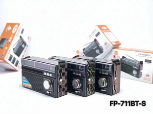 Mới nhất fepe chất lượng tốt AM FM SW 4 ban nhạc đài phát thanh không dây với panel năng lượng mặt trời DC năng lượng mặt trời đài phát thanh với LED Torch FP-711BT-S Loa - Product Image 4