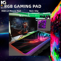Tapis de souris de jeu LED éclairé RGB Republic of Gamers Antidérapant en caoutchouc Tapis de bureau de jeu ROG