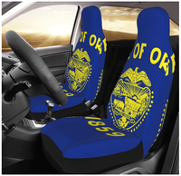 Sarung Jok Mobil Desain Bendera Oregon Kustom, Pelindung Jok Depan Universal, Sarung Jok Bucket Full Wrap untuk Otomotif SUV