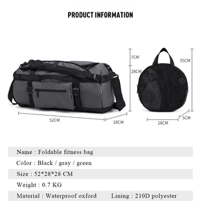 Multifunctional Nylon Backpack Holdall Dry <b>Wet</b> Separation Sports Fitness Geometric Pattern Light Travel Weekender <b>Bag</b> - Product Image 5