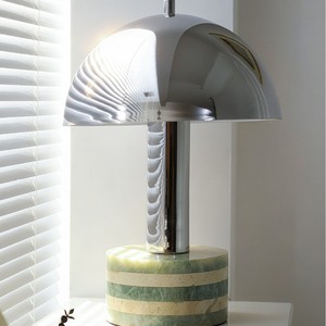 Green Layered Marble Table <b>Lamp</b> E27 <b>LED</b> 220V Switch Control Modern Mushroom Style Bedroom Study Desk <b>Light</b> - Product Image 1