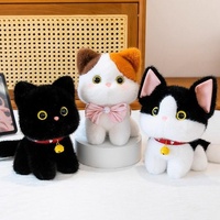 Boneka Kucing Calico Gemuk Beraroma, Teman Meja Mainan Plush, Hadiah Kecil untuk Pesta Akhir Tahun, Ragdoll Lembut untuk Pernikahan, Isi Kapas PP