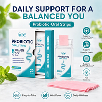 OKTW 5 Milliards de CFU Probiotiques Prébiotiques en Bandelettes Orales Saveur Menthe pour la Santé Digestive et la Nutrition Quotidienne (En Stock)