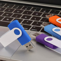 Penjualan Terbaik stik memori putar Disk berputar terenkripsi 64GB 32GB 16GB 8GB 4GB 128MB Flashdisk Flash Drive USB Logo kustom