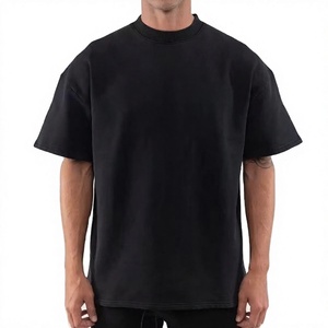 Camiseta de Gran Tamaño para Hombre, Corte Cuadrado, 100% Algodón, Cuello Redondo, Manga Corta, Secado Rápido, 260g, con Logotipo Personalizado del Fabricante - Product Image 1
