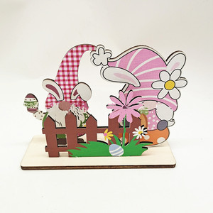 Décoration artisanale en contreplaqué <span class=keywords><strong>Lapin</strong></span> <span class=keywords><strong>de</strong></span> Pâques écologique pour enfants, pour la maison, la table et les fêtes, emballage inclus - Product Image 4