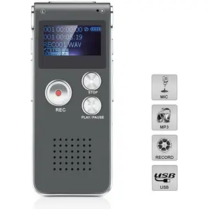 Digitaler Sprach rekorder Tragbarer wiederauf ladbarer Sound Audio Recorder Diktiergerät, multifunktion aler MP3-Player Eingebauter Lautsprecher PQ138