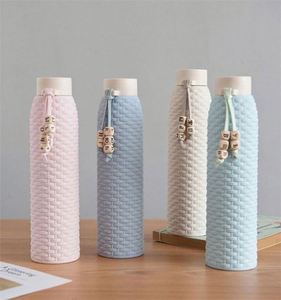 ขวดน้ำแก้วสีขาวพิมพ์โลโก้ตามสั่ง ทนทาน ไม่แตกหัก พร้อมที่กรองชา - Product Image 2