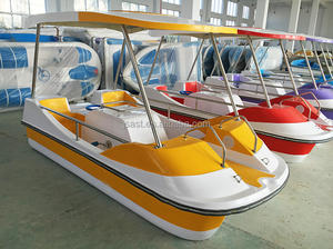 Bateau à pédales pour 4 personnes, <span class=keywords><strong>vélo</strong></span> aquatique, moteur électrique, bateau à pédales en fibre <span class=keywords><strong>de</strong></span> verre pour 2, canoë, kayak, bateau <span class=keywords><strong>de</strong></span> pêche avec batterie et pédales - Product Image 3