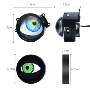 Feux de phare LED dynamiques à effet œil de démon 12V <span class=keywords><strong>avec</strong></span> télécommande pour <span class=keywords><strong>voiture</strong></span> et moto, feux antibrouillard <span class=keywords><strong>avec</strong></span> 6 modes, état neuf - Product Image 2