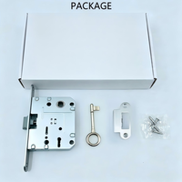 BBDHOME Porte en bois moderne avec plaque en acier inoxydable 201, loquet en PVC silencieux, corps de serrure nickel satiné 7050