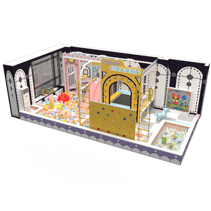 Aire de jeux intérieure sur le thème du château, style princesse, toboggan en spirale, ensemble d'escalade, parc de rêve pour filles, centre commercial - Product Image 3