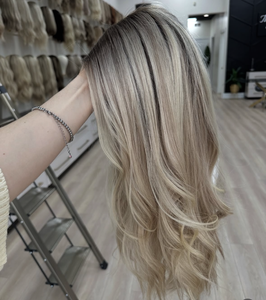 Rambut Virgin Panjang Premium Grade 12A Warna <span class=keywords><strong>Ash</strong></span> Blonde Highlight Berkualitas Tinggi, Kutikula Tersusun Rapi, Tanpa Lem, HD Transparan, Ukuran Kecil/Besar - Product Image 1