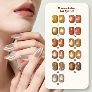 2025 Oem Odm suministros de salón de uñas de lujo al por mayor por encargo bajo Mehq Hema libre Uv Brownie Cat Eye Gel esmaltes - Product Image 4