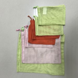 ถุงตาข่ายใส่ของเป็นมิตรต่อสิ่งแวดล้อมทำจากผ้าฝ้ายออร์แกนิกหลากสี - Product Image 2