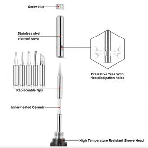 Kit de quema de madera, herramientas de pirograbado, pluma de temperatura ajustable con puntas de soldadura para tallado y grabado, precio de fábrica, 110 Uds. - Product Image 3