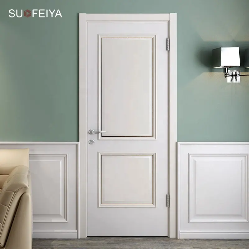 Suofeiya Ornate Shaker Interior Doors Mdf PVC Material White Entrance Door Made in China