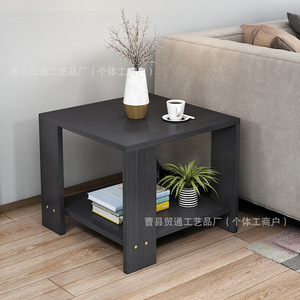 Wooden <b>Small</b> Square Coffee <b>Table</b> Natural Wood Color Living Room Side <b>Table</b> Bedroom Bedside <b>Table</b> - Product Image 3