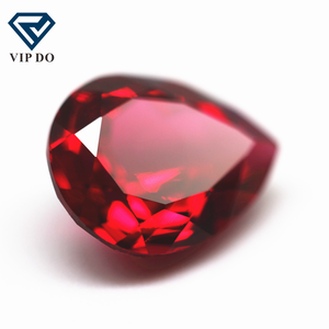 4x6-10x14mm, culture naturelle de la poire, rubis, pierres précieuses en vrac, régénération de laboratoire, rouge sang, rubis, saphir avec l'inclusion - Product Image 3